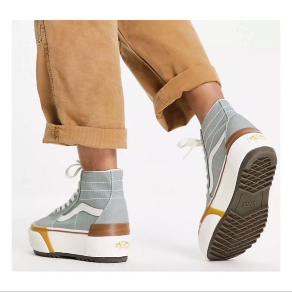 Vans SK-8 Hi Top Tapered Stacked Platform Blue Unisex Sneakers/Sz:W:5/M:3.5/NWT - Picture 3 of 16